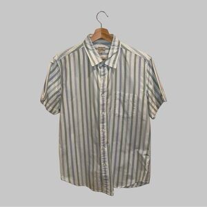 J Crew Men’s Striped Short Sleeved Button Down